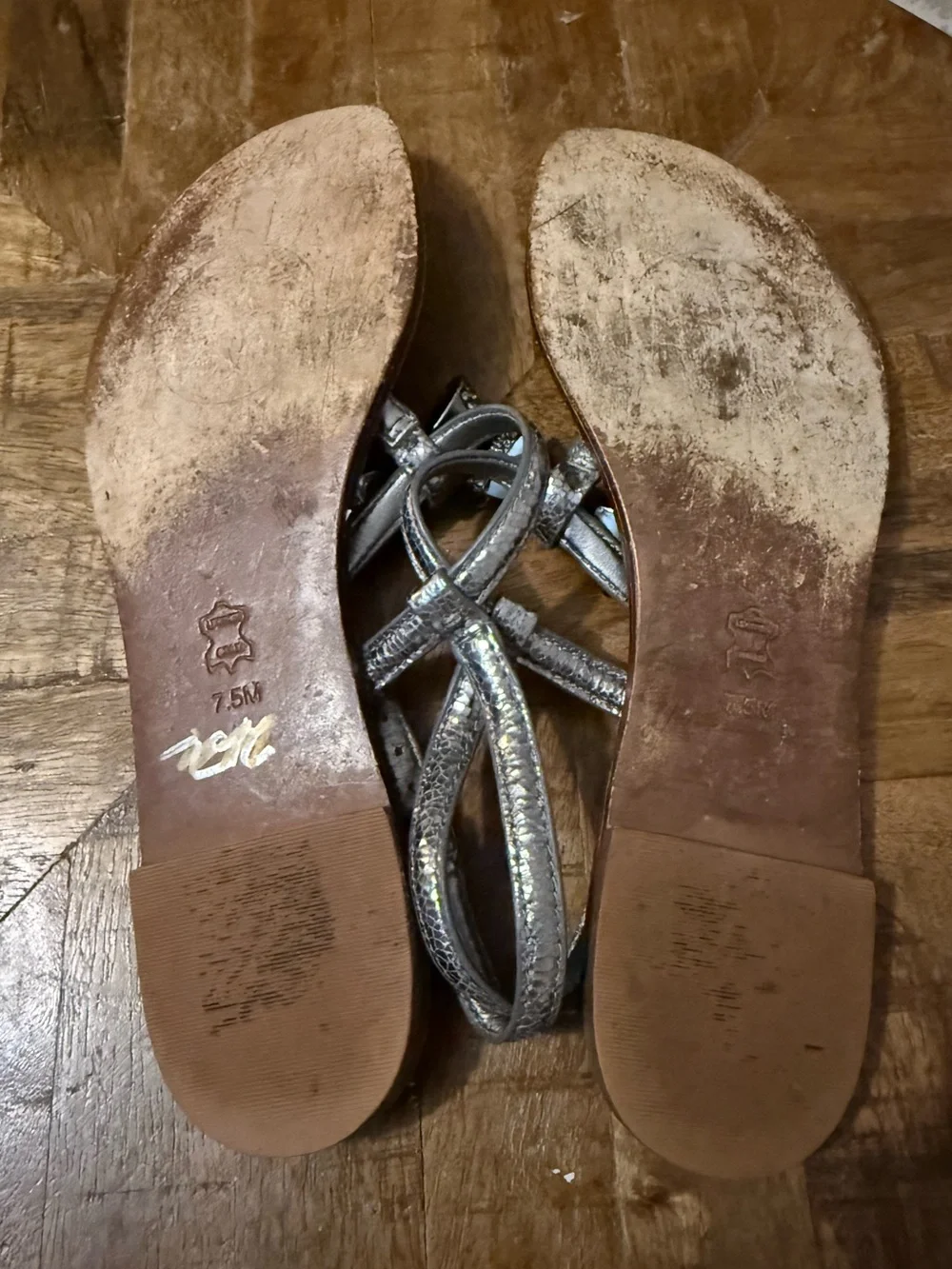 Tory Burch Pave Bow Thong Leather Sandals 7.5